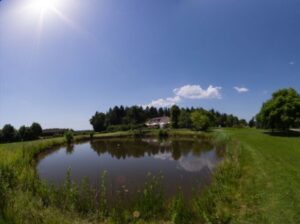 Blick über den Golfplatz, wandern