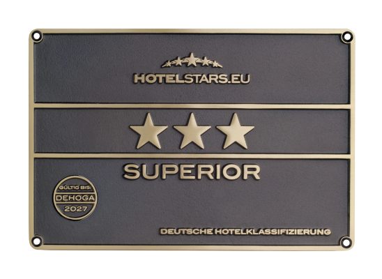 Hotelsterne Klassifizierungsschild 3 Sterne Superior